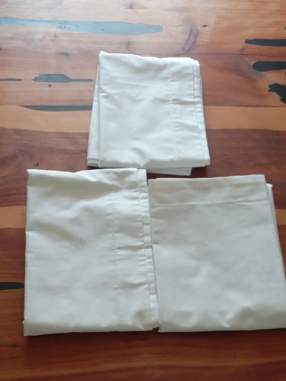 Euro Solid Cream Pillow Shams - Set of 3